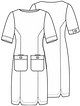 Платье-футляр с накладными карманами №15 — выкройка из Knipmode Fashionstyle 7/2022