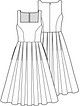 Платье с широкой юбкой в складку №8 — выкройка из Knipmode Fashionstyle 7/2022