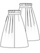 Асимметричная юбка со складками №9