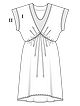 Платье с цельнокроеными рукавами №126 — выкройка из Burda 7/2022