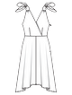 Платье-сарафан с завязывающимися бретелями №106 — выкройка из Burda 7/2022