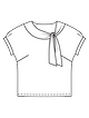 Блузка с фигурной планкой  №131