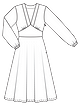 Платье с глубоким вырезом №110 — выкройка из Burda 8/2022