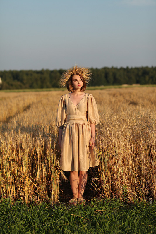 Пшеничное платье от sam_sebe_couturier