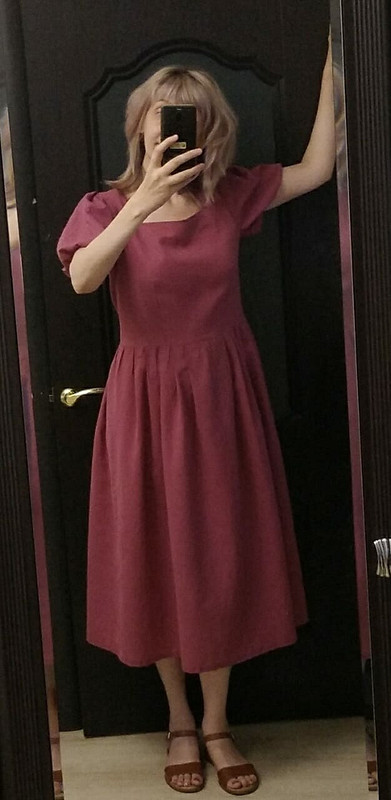 Мятое платье цвета вишни(модификация) от AnetaVladimirskaya