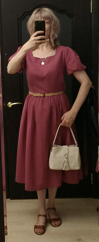 Мятое платье цвета вишни(модификация) от AnetaVladimirskaya