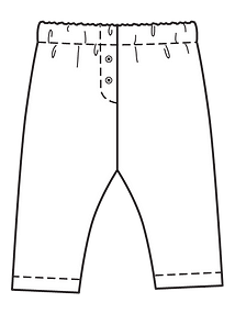 Технический рисунок трикотажных брюк