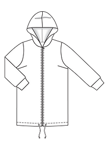 Технический рисунок трикотажной куртки