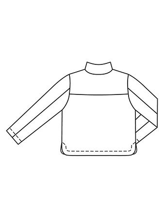 Технический рисунок стёганой куртки спинка