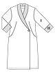 Платье с шалевым воротником №129 A — выкройка из Burda 9/2022