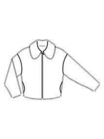 Технический рисунок куртки из меха