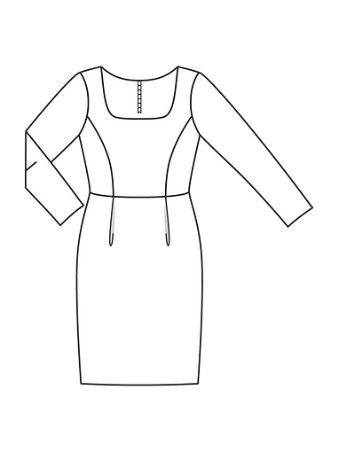 Платье-футляр из букле