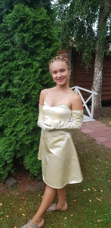 Платье бюстье с перчатками от Елизавета Купцова