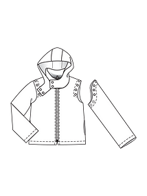 Технический рисунок стёганой куртки