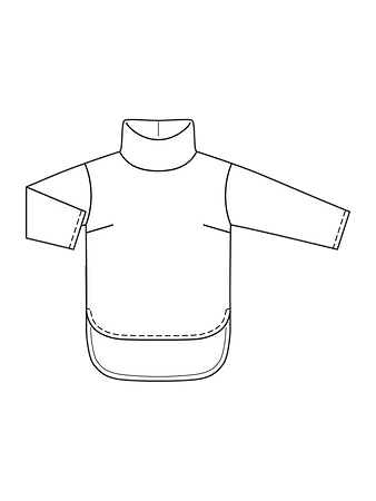 Технический рисунок блузки-пуловера