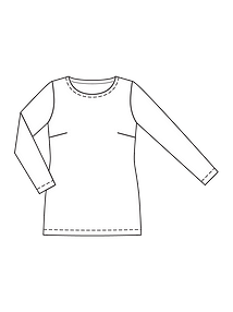 Технический рисунок простого пуловера