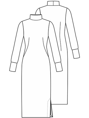 Технический рисунок платья-водолазки