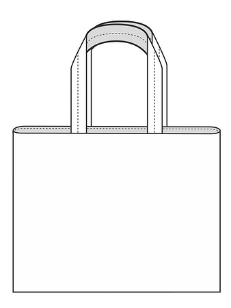 Технический рисунок сумки-шопера