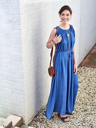Платье в греческом стиле - выкройка № 2 из журнала 10/2022 Knipmode Fashionstyle – выкройки платьев на BurdaStyle.ru