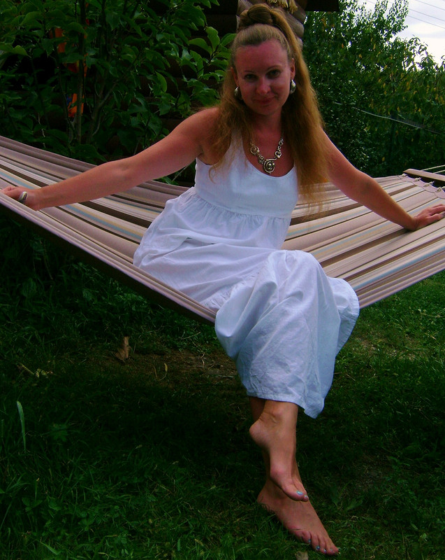 Платье из белого хлопка от SvetlanaART