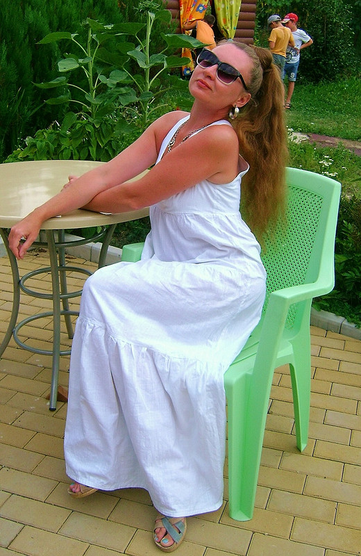 Платье из белого хлопка от SvetlanaART