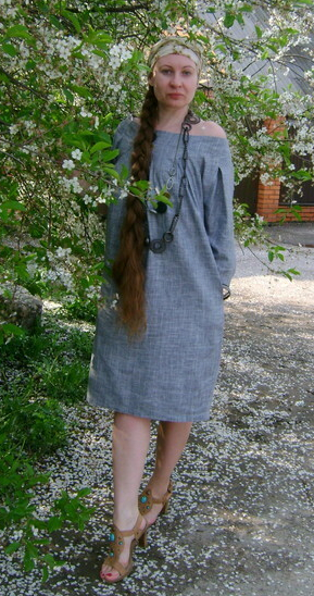 Платье из серого льна от SvetlanaART