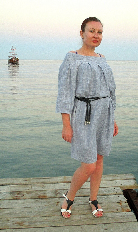 Платье из серого льна от SvetlanaART