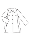 Короткое пальто расклешенного силуэта