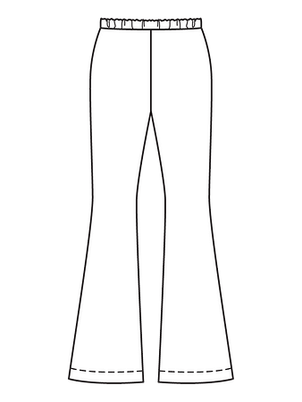 Технический рисунок бархатных брюк
