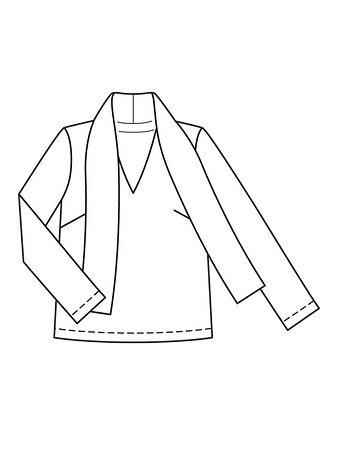 Технический рисунок шёлковой блузки