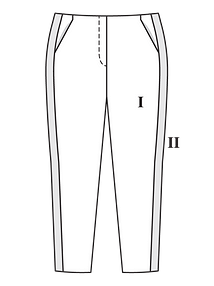 Технический рисунок брюк чинос