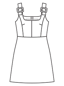 Технический рисунок платья-сарафана
