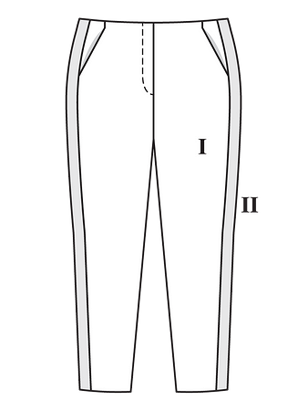 Технический рисунок брюк чинос