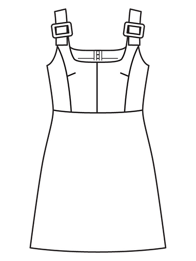 Платье-сарафан в стиле 60-х