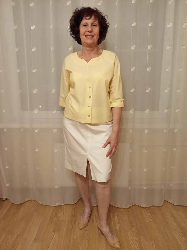 Блузка с имитацией застежки и вельветовая юбка от Viktori_Oz