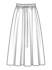 Технический рисунок юбки макси