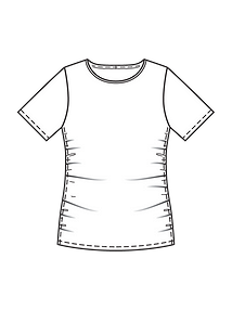 Технический рисунок приталенной футболки