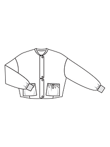 Технический рисунок блузона О-силуэта