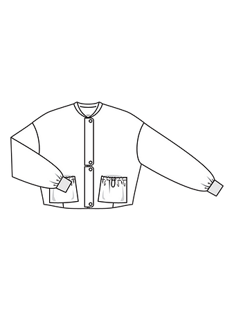 Технический рисунок блузона О-силуэта
