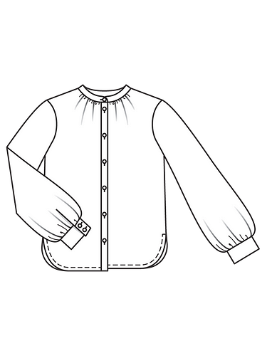 Блузка с пышными рукавами
