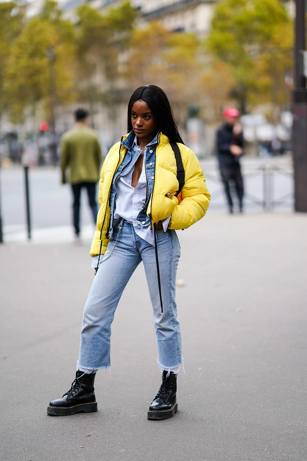 Как носить джинсы с ботинками: 37 модных образов