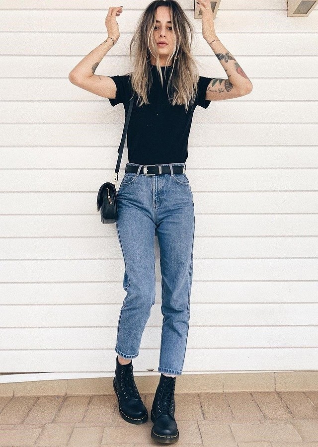 Как носить джинсы с ботинками: 37 фото модных образов 2023 — BurdaStyle.ru