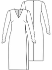 Приталенное платье асимметричного кроя