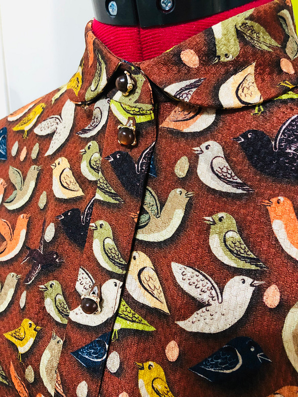 Блуза «Осенние птички» от Julietta Vizer