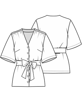Выкройка женской блузки WT201219