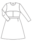 Платье с облегающим лифом