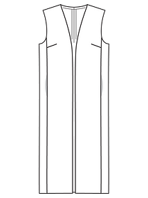 Технический рисунок длинного жилета