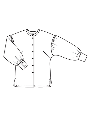 Блузка с широкими рукавами