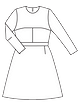 Платье с облегающим лифом №104 — выкройка из Burda 11/2023