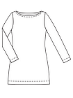 Длинный пуловер приталенного силуэта